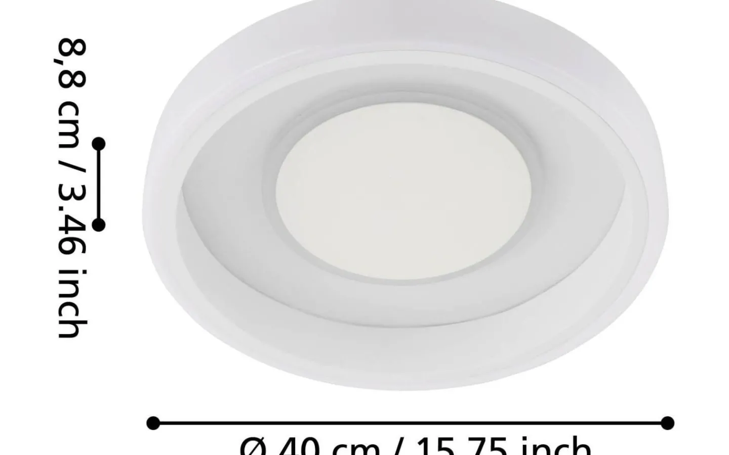 Plafonder < Eglo Remidos Plafond 40cm LED 4000K 19W Vit