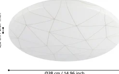 Plafonder-Eglo Rende Plafond Rund 38cm LED 3000K 19,5W Vit