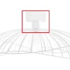 Takupphäng|Reservglas Och Reservdelar < Globen Lighting Reservdel Upphäng till Ray Plafond Vit