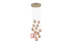 Reservglas Och Reservdelar-Globen Lighting Reservglas Till Skyfall Taklampa 30cm Mässing/Amber