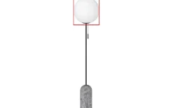 Reservglas Och Reservdelar-Globen Lighting Reservglas till Torrano Golv-/ Taklampa Ø30cm Vit/Svart