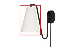 Reservglas Och Reservdelar-Globen Lighting Reservskärm till 7335 Vägglampa Lou Vit Bouclé