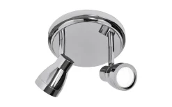 Badrumslampor Tak|Takspot Med 2 Lampor < ArmaturHantverk Resö Takspotlight Ø17cm Krom IP44