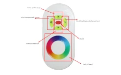 230V Led Slinga|230V Led Slinga < TeraLite LED RGB kontroller med RF-fjärr för 230V RGB Led strip Vit