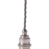 Fönsterlampor|Sladdställ Med Sockel < Texa Design Ringupphäng U18 Grå kabel, Nickel