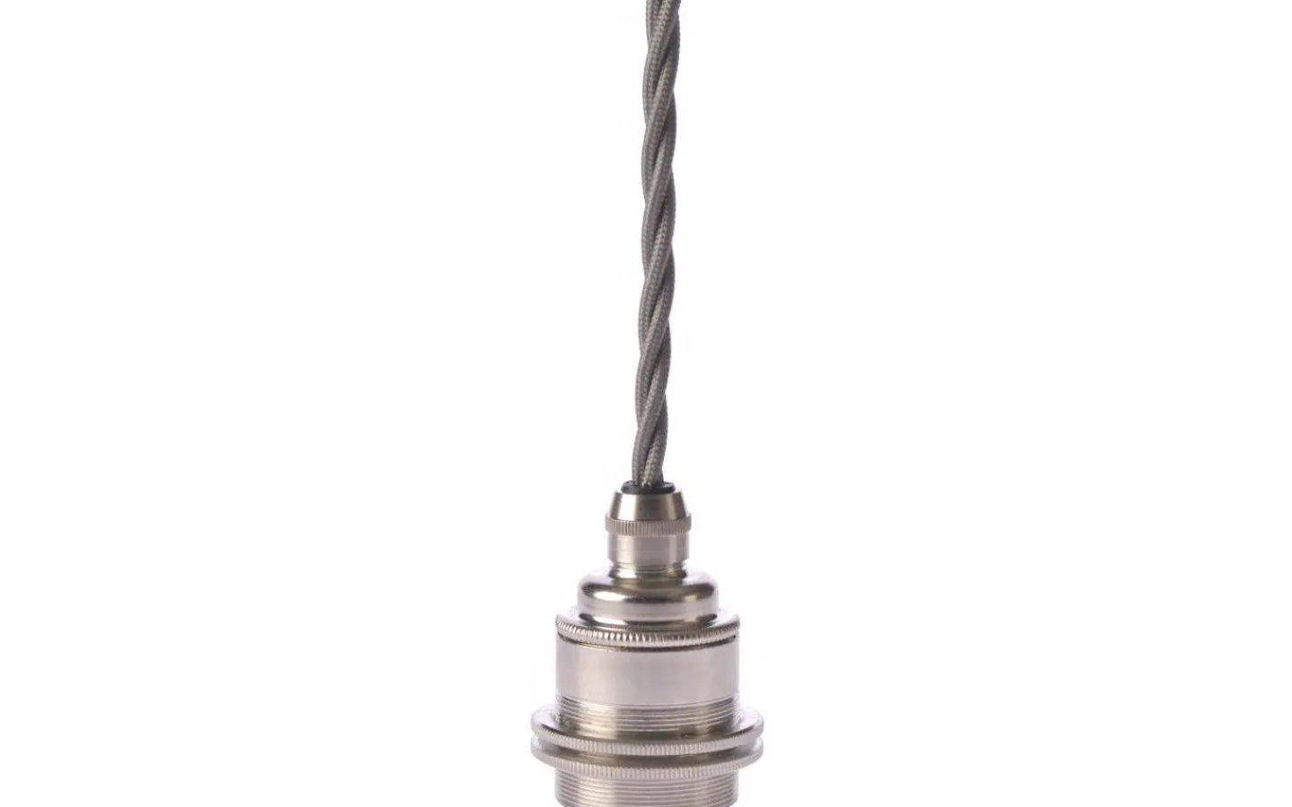 Fönsterlampor|Sladdställ Med Sockel < Texa Design Ringupphäng U18 Grå kabel, Nickel