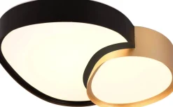 Plafonder-Trio Lighting Rise Plafond LED 43cm svartguld