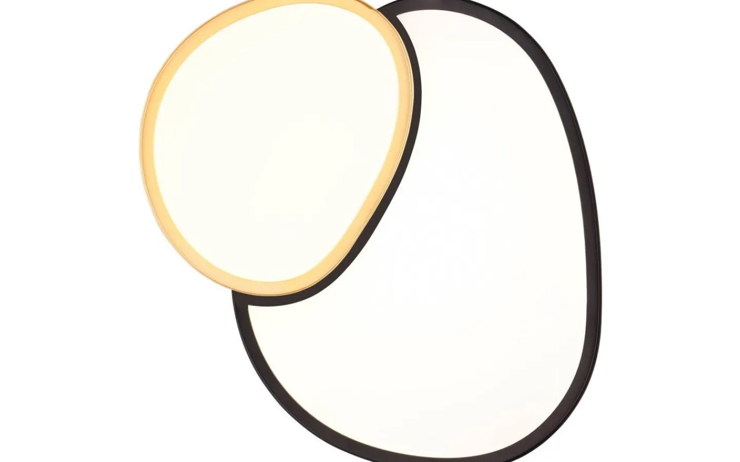 Plafonder-Trio Lighting Rise Plafond LED 43cm svartguld