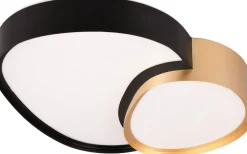 Plafonder-Trio Lighting Rise Plafond LED 43cm svartguld