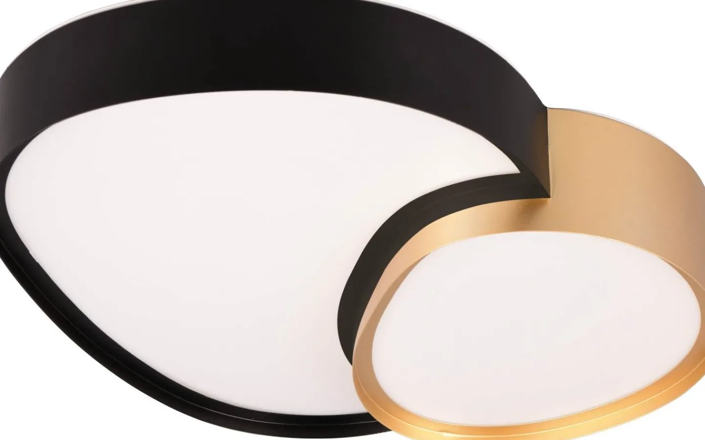Plafonder-Trio Lighting Rise Plafond LED 43cm svartguld