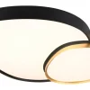 Plafonder-Trio Lighting Rise Plafond LED 77cm svart-guld