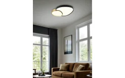 Plafonder-Trio Lighting Rise Plafond LED 77cm svart-guld