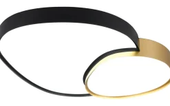Plafonder-Trio Lighting Rise Plafond LED 77cm svart-guld