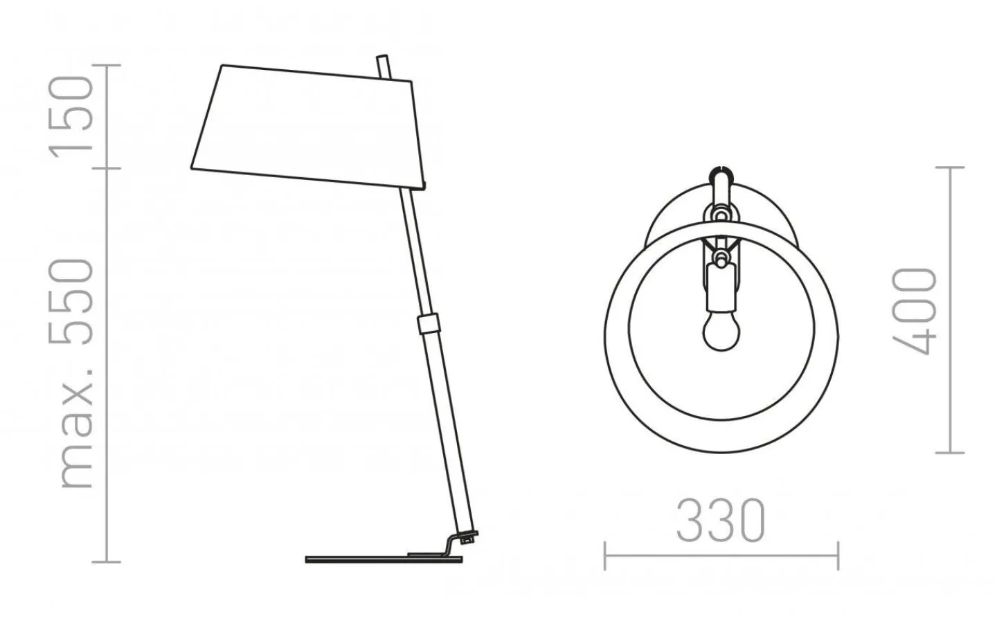 Skrivbordslampor < Rendl Ritzy Bordslampa 70cm Svart/Krom E27