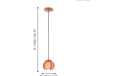 Fönsterlampor < Eglo Rocamar Fönsterlampa 19cm Koppar