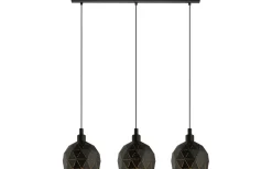 Avlånga Taklampor < Eglo Roccaforte Taklampa 75cm Svart/Guld