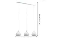 Avlånga Taklampor-Eglo Roccaforte Taklampa 75cm Vit