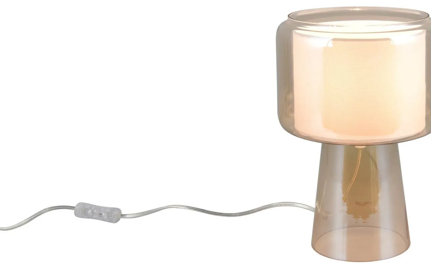 Bordslampor < Trio Lighting Rocka Bordslampa E14 bärnsten