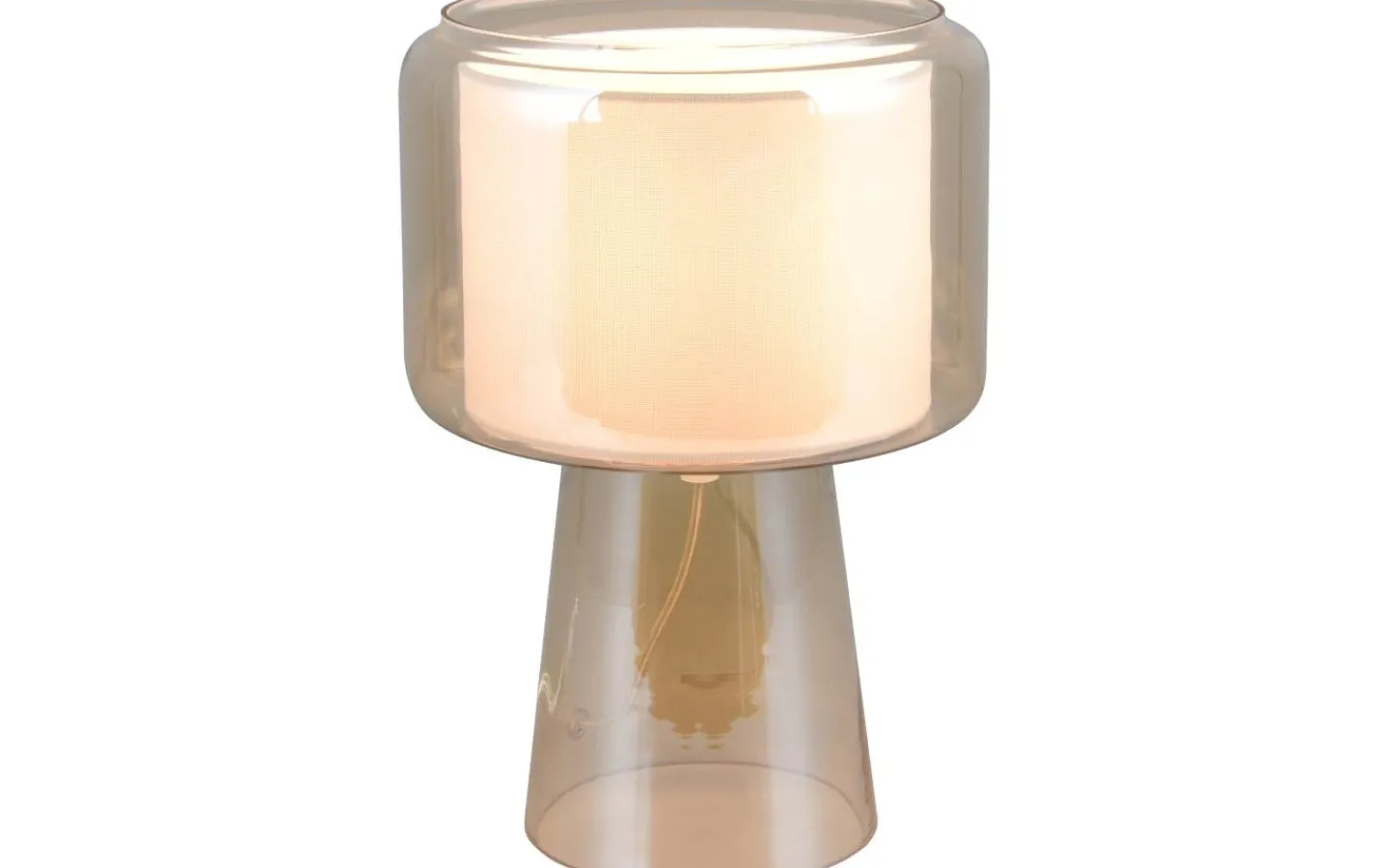 Bordslampor < Trio Lighting Rocka Bordslampa E14 bärnsten