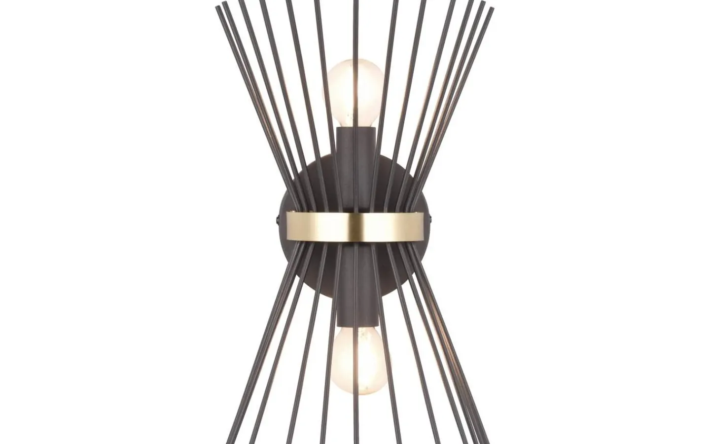 Lampetter-Reality Rod Vägglampa 2xE14 svart/guld