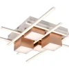 Plafonder-Trio Lighting Roger Plafond LED kaffebrun