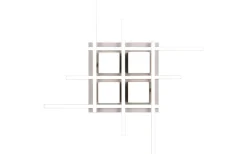 Plafonder-Trio Lighting Roger Plafond LED kaffebrun
