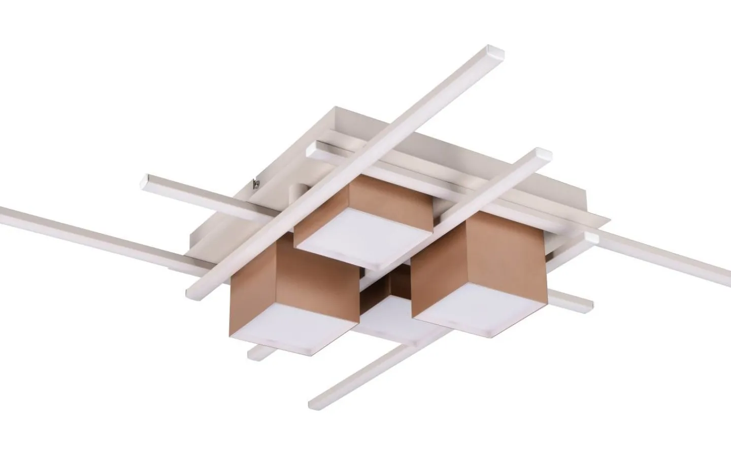 Plafonder-Trio Lighting Roger Plafond LED kaffebrun