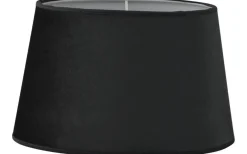 Ovala Lampskärmar-Hallbergs Roma Oval Lampskärm Sammet 20cm Grafitgrå