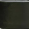 Ovala Lampskärmar-Hallbergs Roma Oval Lampskärm Sammet 30cm Khakigrön
