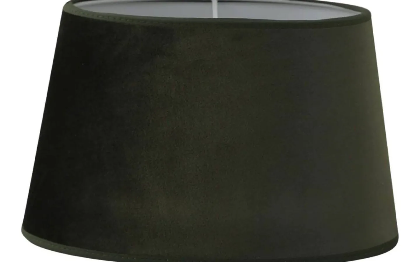 Ovala Lampskärmar-Hallbergs Roma Oval Lampskärm Sammet 30cm Khakigrön