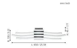 Plafonder < Eglo Roncade Plafond 65cm LED 3000K 26W Krom