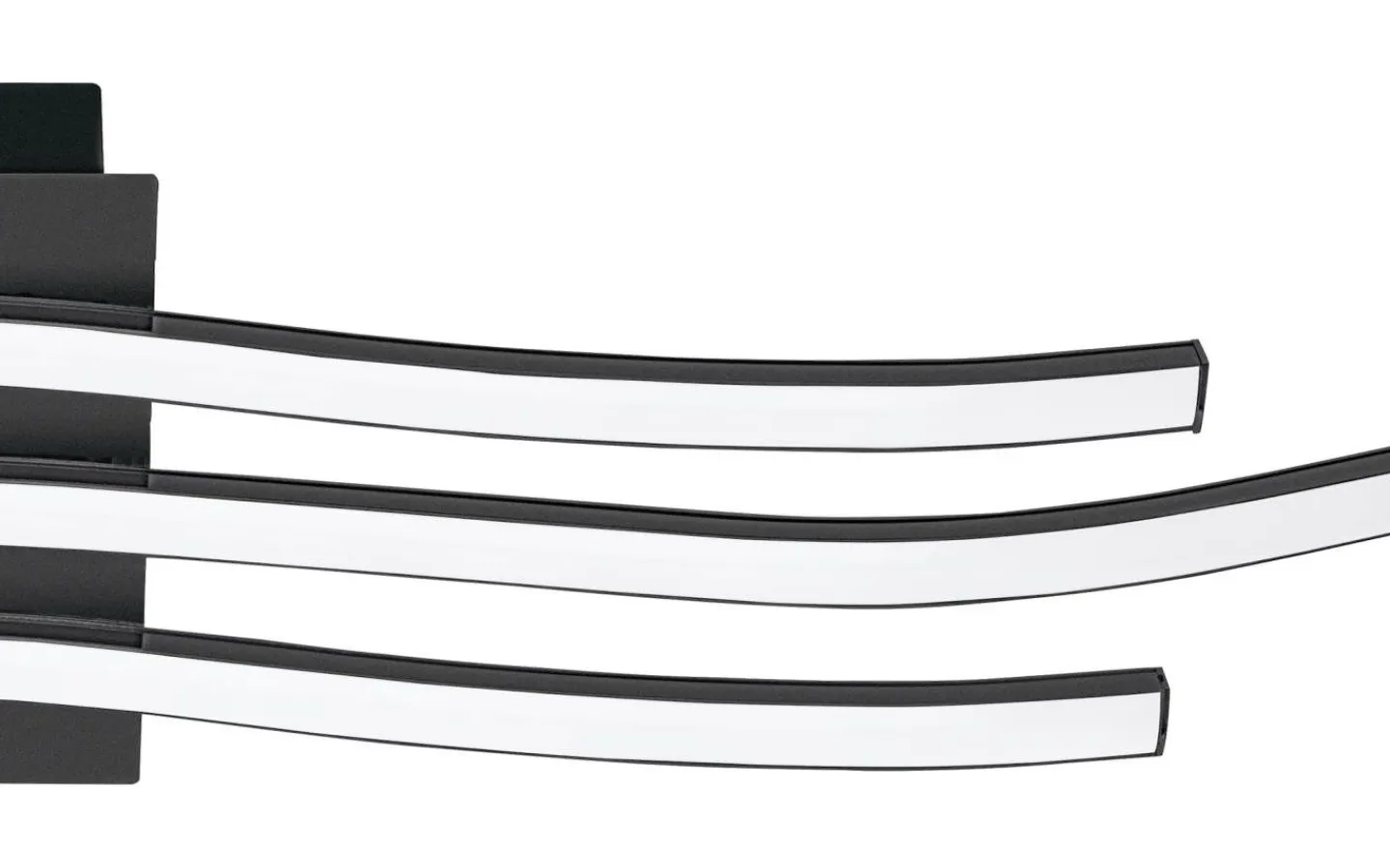 Plafonder-Eglo Roncade Plafond 65cm LED 3000K 26W Svart