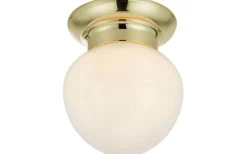 Badrumslampor Tak-Markslojd Ronda Plafond 19cm Vit/Mässing IP44