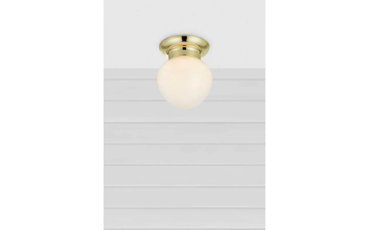 Badrumslampor Tak-Markslojd Ronda Plafond 19cm Vit/Mässing IP44