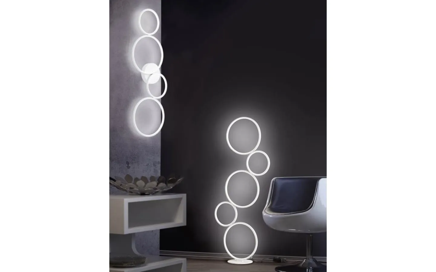 Golvlampor < Trio Lighting Rondo Golvlampa LED matt vit
