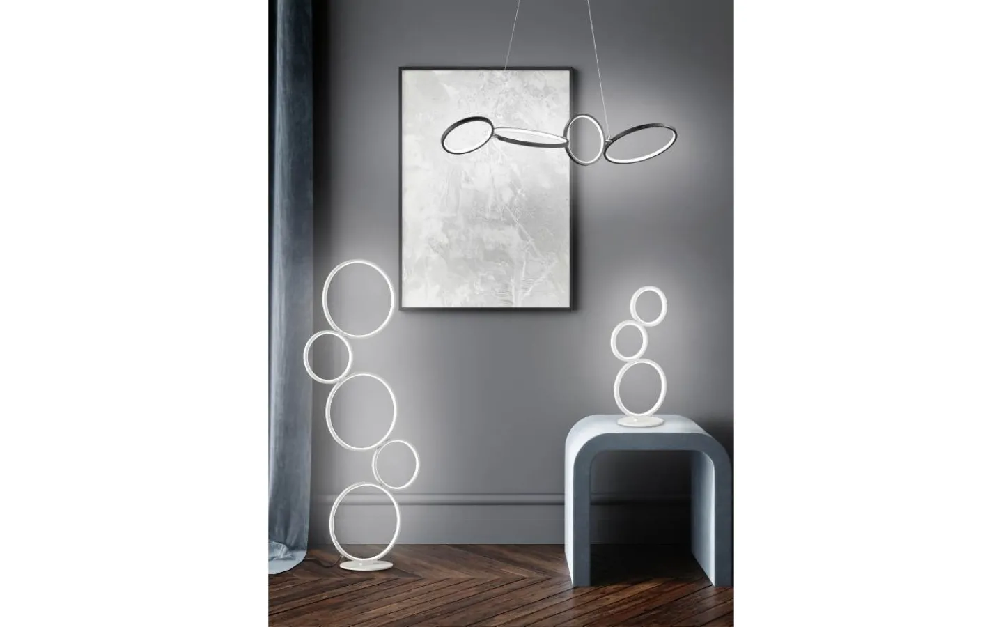 Golvlampor < Trio Lighting Rondo Golvlampa LED matt vit
