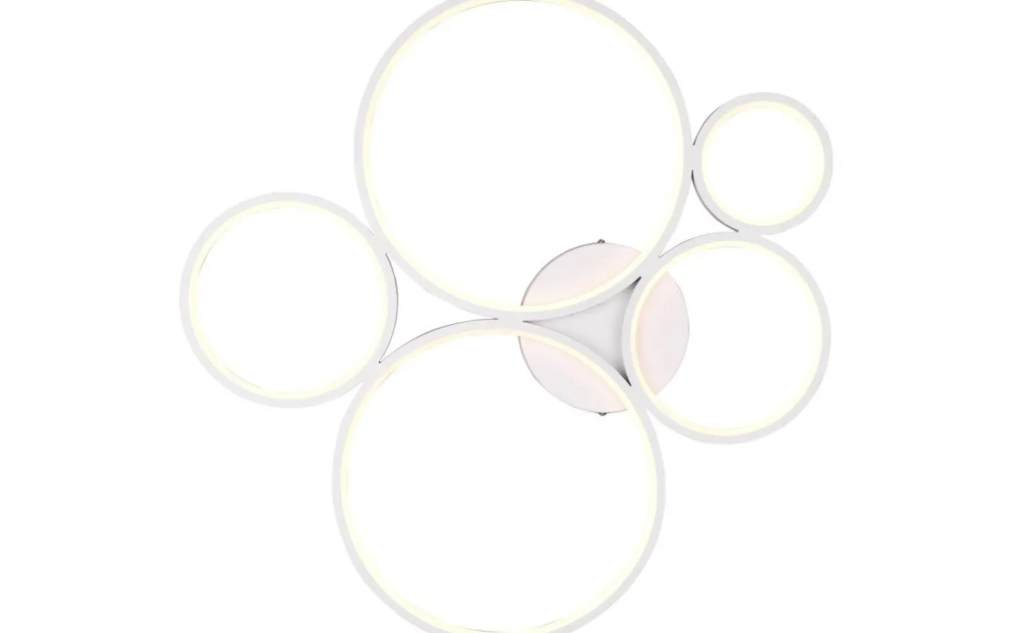 Plafonder < Trio Lighting Rondo Plafond LED 5-delad mattvit