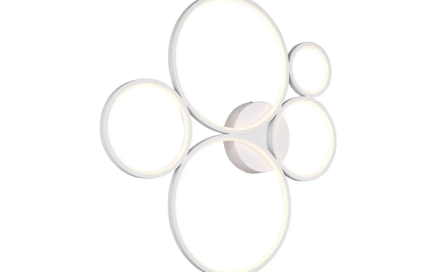 Plafonder < Trio Lighting Rondo Plafond LED 5-delad mattvit