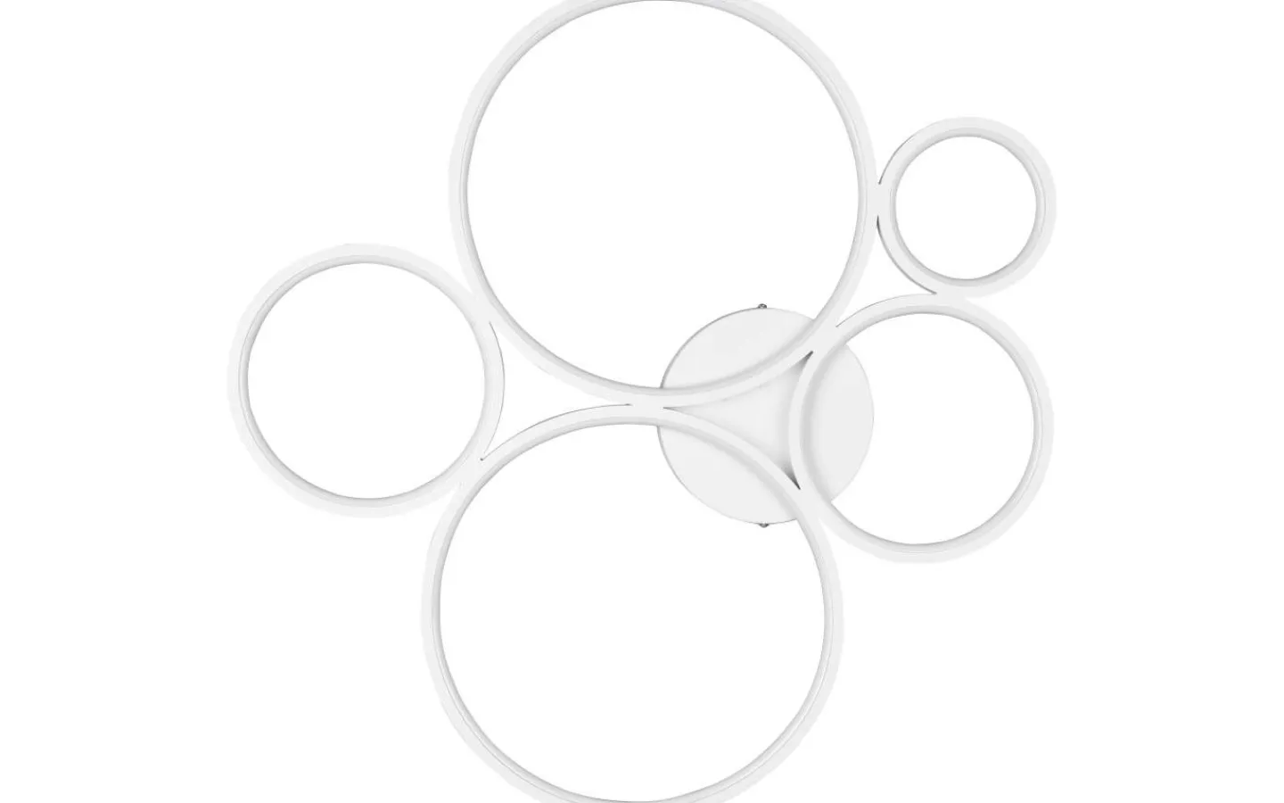 Plafonder < Trio Lighting Rondo Plafond LED 5-delad mattvit