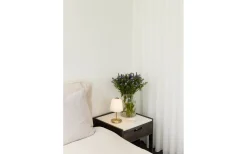 Uppladdningsbara Lampor Utomhus|Uppladdningsbara Lampor Utomhus < Halo Design Room 49 Uppladdningsbar Bordslampa LED 3-Steg DIM Opal/Mässing IP54