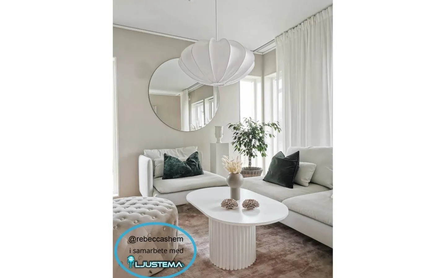 Sovrum|Takskärmar-PR Home Rosa Takskärm 60cm Vit