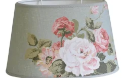 Ovala Lampskärmar-Hallbergs Rosemore Oval Lampskärm 30cm Softgrön Laura Ashley