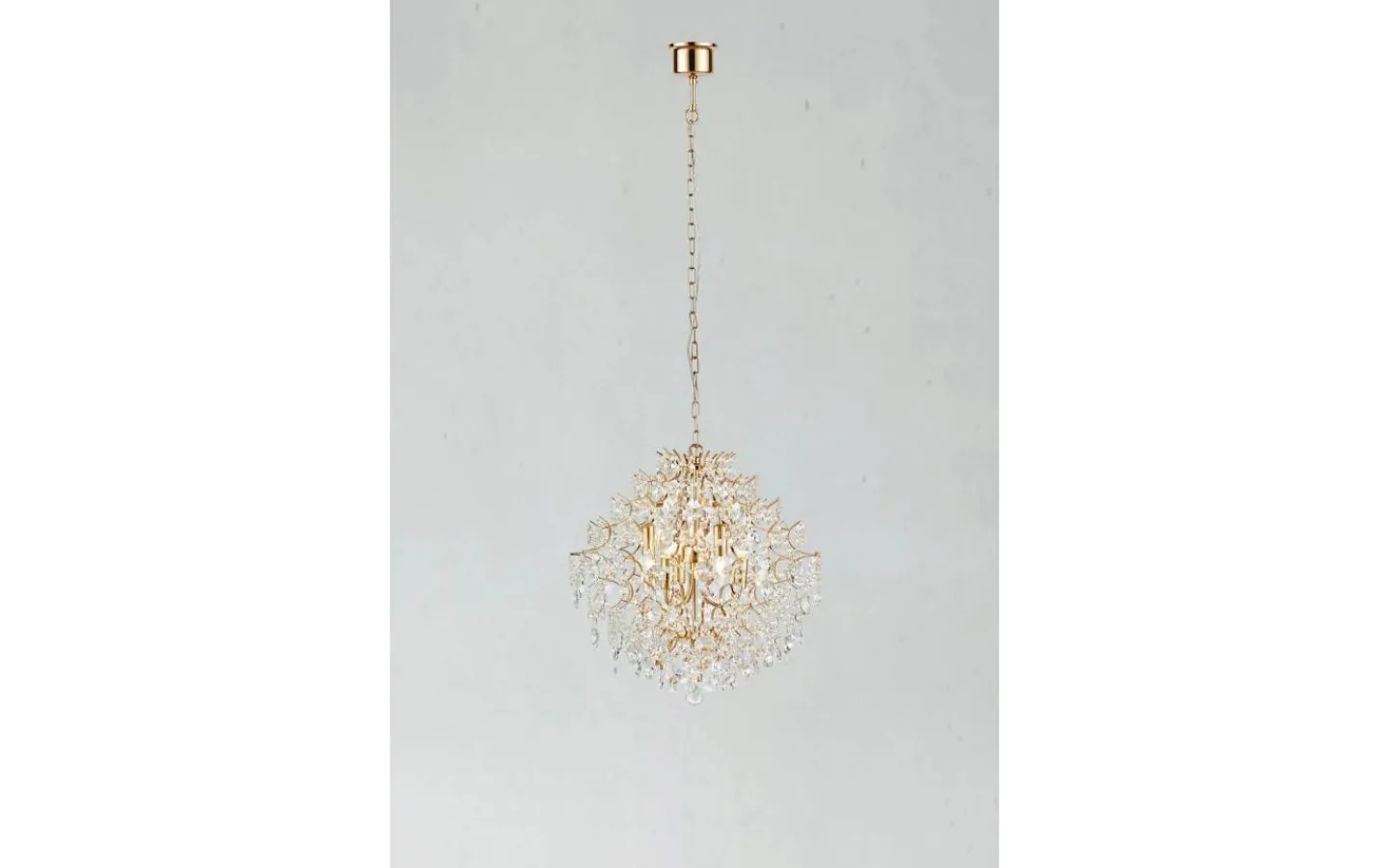 Kristallkronor-Markslojd Rosendal Kristallkrona Guld 53cm 6xE14