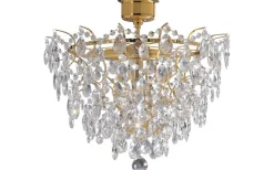 Kristallplafonder < Markslojd Rosendal Kristallplafond 48cm 4L Guld