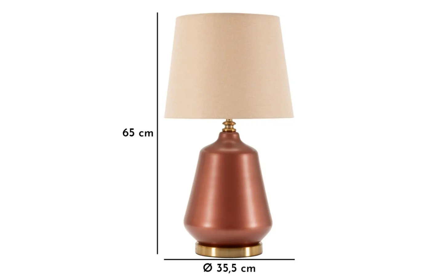 Bordslampor-Mauro Ferretti Rosenthal Bordslampa 65cm Brun