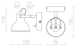 Läslampor-Rendl Rosita I Vägglampa 12cm Vit