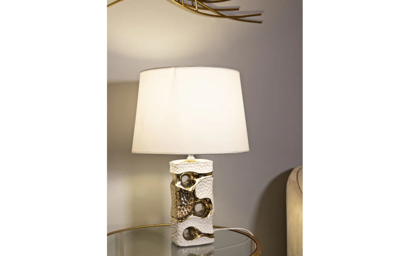 Bordslampor < Mauro Ferretti Rosso Bordslampa 43,5cm Vit/Guld