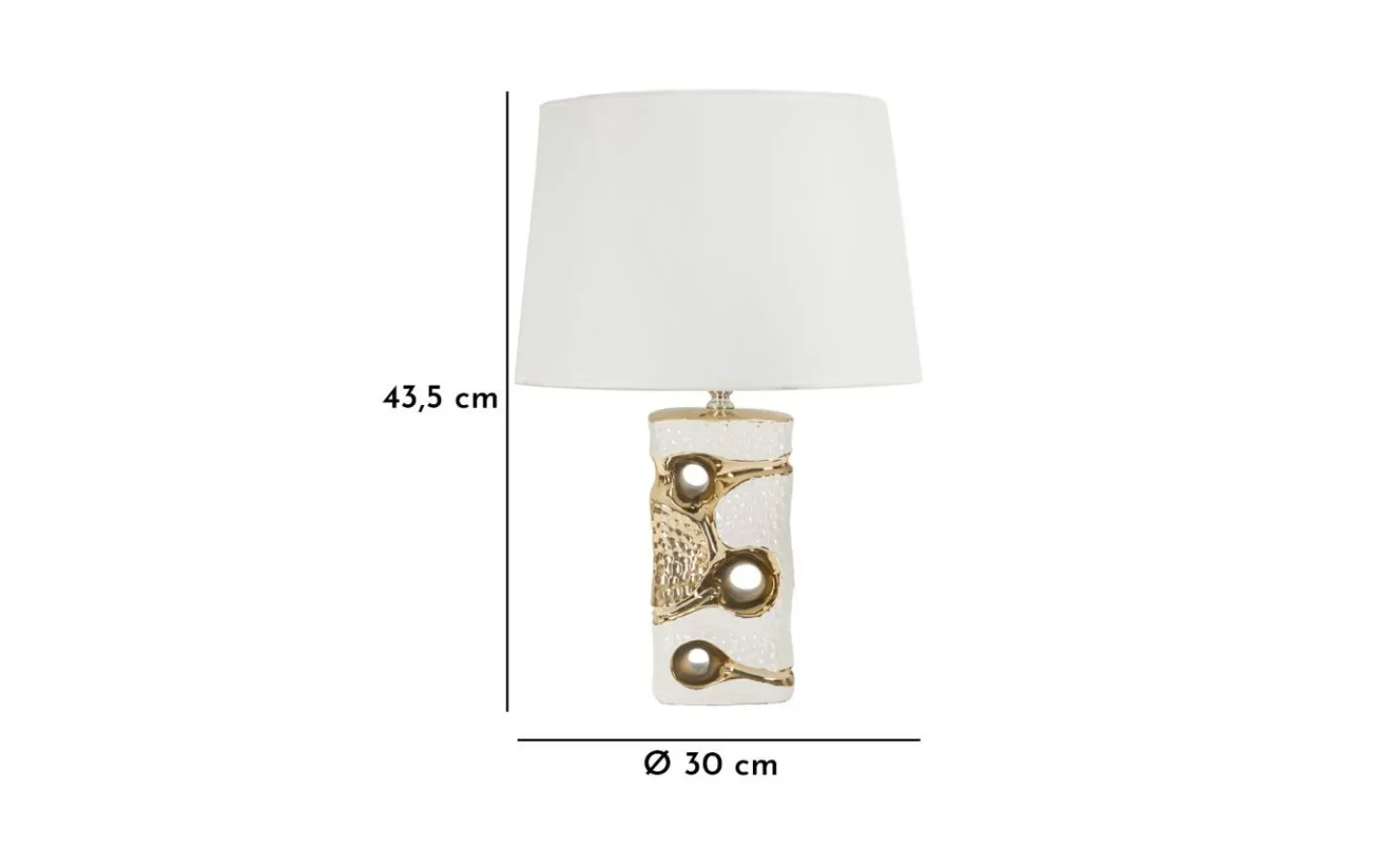 Bordslampor < Mauro Ferretti Rosso Bordslampa 43,5cm Vit/Guld
