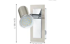 Läslampor-Eglo Rottelo Vägglampa LED 3000K 4,6W Nickel
