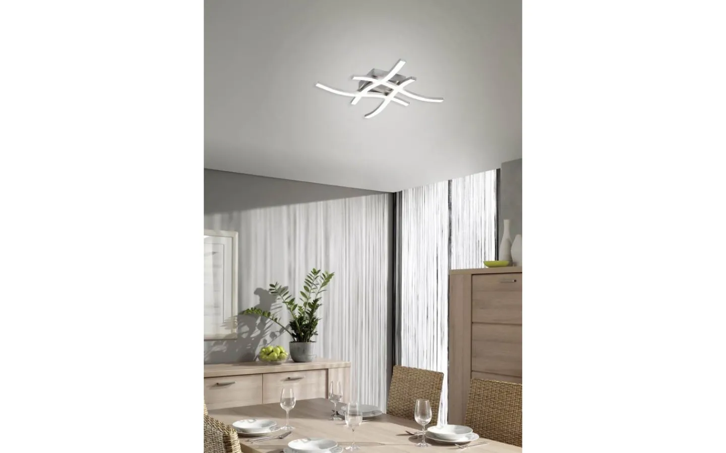 Plafonder-Reality Route Plafond LED 4-delad borstad stål 4000K